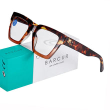 Load image into Gallery viewer, BARCUR Retro Fashionable Unique Leopard Pattern Reading Glasses for Women and Men โ Stylish Clear Prescription Eyewear with Fashion Color Options โ Trendy Rectangular Presbyopia Glasses with Personalized Gift Box for Daily Use