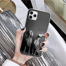 Load image into Gallery viewer, Dog Phone Case For Iphone 11 12 13 Mini Pro Max 8 7 6 6s Plus X 5 Se 2020 Xr Xs Case Shell Cute Funny Pattern Black Phone Case