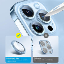 Load image into Gallery viewer, 3D Protective Glass Camera Protector Cover For iPhone 13 Pro Max i Phone 13Pro 13 Mini Rear Lens Metal Ring Protect Camera Lens Case Individual Metal Scratch Resistant HD Clear Case Tempered Glass Camera Case