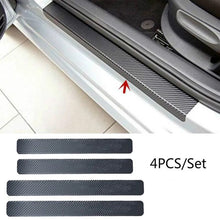 Load image into Gallery viewer, 4PCS 60x6.8cm Car Door Sill Anti Kick Stickers Scuff Anti Scratch Carbon Fiber Auto Door Sticker Car Accessories Car Styling