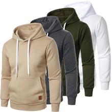 Load image into Gallery viewer, Men’s Casual Lightweight Hoodie – Solid Color Drawstring Pullover Sweatshirt for Streetwear & Outdoor Style
