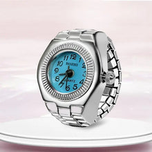 Load image into Gallery viewer, Vintage Punk Finger Watch Mini Elastic Strap Alloy Watches Couple Rings Jewelry Clock Retro Roman Quartz Watch Ring Women Girls