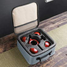Load image into Gallery viewer, Portable Chinese Kung Fu Travel Tea Set with Carrying Bag & Gaiwan