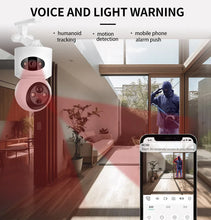 Load image into Gallery viewer, Dual Lens PTZ IP Camera 4000 mA Battery Wireless Auto Track Cctv Security Surveillance Video Full Color Night Vision HD Home Cam