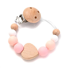 Load image into Gallery viewer, Baby Pacifier Chain Clip Silicone Teether Beads Soother Toy