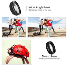 Load image into Gallery viewer, Macro lens for Nails Mobile Phone Lens 0.45X Wide Angle Lens & 12.5X Macro HD Camera Lens Universal for iPhone Android Phone