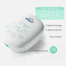 Load image into Gallery viewer, PHILIPS AVENT Portable Single Electric Breast Pump with Smart Massage & Petal Stimulation – Mimics Baby’s Natural Sucking