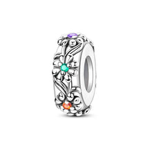 Load image into Gallery viewer, 100% 925 Sterling Silver Rainbow Zircon Butterfly Dragon Silicone Stopper Charms - Colorful Beads for DIY Bracelets, Customizable Jewelry for All Occasions