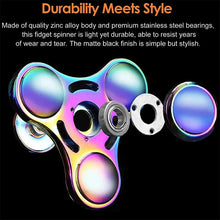 Load image into Gallery viewer, Metal Rainbow Fidget Spinner – Colorful EDC Hand Spinner Toy for Kids & Adults | Anti-Anxiety Stress Relief Finger Spinner Gift