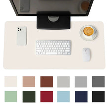 Load image into Gallery viewer, Large White PU Leather Mouse Pad – Waterproof Non-Slip Gaming Desk Mat for Keyboard & Computer Setup