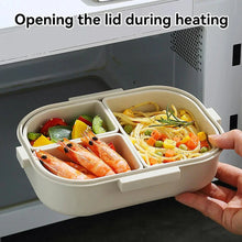 Load image into Gallery viewer, 3-Compartment 800ml Lunch Box – Portable Microwaveable Bento Container