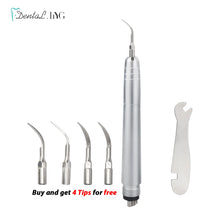 Load image into Gallery viewer, Dental Ultrasonic Air Scaler With 4 Tips Teeth Cleaning 2/4 Holes Handpiece Dental Teeth Whitening Cleaner Dentist Lab Clinic