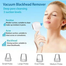 Load image into Gallery viewer, 5 in 1 Electric Facial Cleansing Brush Blackhead Remover Pore Vacuum Cleaner Deep Cleaning Face Care Black Head Removal Machine
