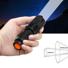 Load image into Gallery viewer, 1/3/5/10Packs Portable Mini Q5 LED Flashlight Tactical Lamp Torch Adjustable Focus Zoomable Flashlight for Gift Hiking Camping