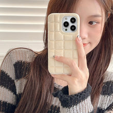 Load image into Gallery viewer, Fashion Fur Winter Warm Plush Square Lattice Solid Color Phone Case For iPhone 14 13 12 11 Pro Max Plus Fluffy Back Cover Case Silicon Soft Fluffy Furry Shockproof Protective Phone Case for iPhone
