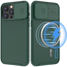 Load image into Gallery viewer, Camera Case Wireless Charging with Sliding Lens Cover Slim Magnetic Case For iPhone 13Pro Slide Lens Protection Magnetic Wireless Charging Phone Case For iPhone 13 12 Pro Max 13 Shockproof iphone Cover
