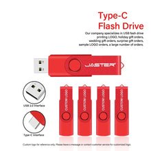 Load image into Gallery viewer, TYPE-C USB Flash Drive 128GB Real Capacity Pen Drive 64GB Free Key Chain Memory Stick Creative Business Gift Red U Disk Blue 32G