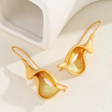 Load image into Gallery viewer, Blooming Flower Hook Earrings – Gold & Silver Dangle Jewelry for Women