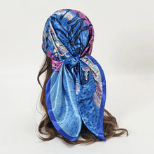 Load image into Gallery viewer, Satin Square Scarf β Elegant 2025 Print Hijab, Shawl & Hair Wrap