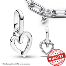 Load image into Gallery viewer, Sparkling Star Mini Dangle Charm - 925 Sterling Silver Green Heart Charm for Me Bracelet, Zircon & Crystal Accent, Customizable Girl Party Jewelry