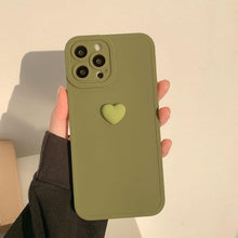 Load image into Gallery viewer, 3D Love Heart Phone Case For iPhone 11 12 13 14 Pro Max X XR XS Max 7 8 Plus Soft Silicone Camera Protector Cover Case for Girl Fashion Cute Love-Heart Shape Silicone Case Shockproof Soft Back Cover Protective Case
