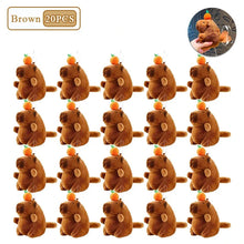 Load image into Gallery viewer, Plush Capybara Keychain – Cute Persimmon Wagging Tail Pendant Toy