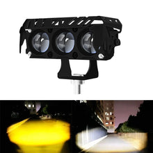 Load image into Gallery viewer, Motorcycle LED Spot Light Dual Color Hi/Low Beam Fog Lamps for Car Trucks SUV UTV 12V 24VMini Lens Headlight Driving Light