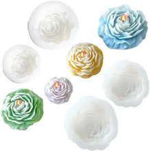 Load image into Gallery viewer, 3D Peony Flower Silicone Candle Mold – DIY Relief Candle, Soap & Resin Mold for Handmade Crafts, Gifts & Home Décor