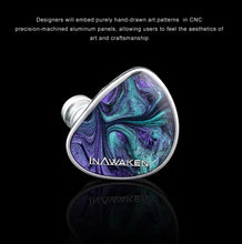 Load image into Gallery viewer, INAWAKEN DAWN Ms Purple-Gold Diaphragm Dynamic Driver IEM Headphones with OFC Shielded Cable for Audiophiles Musicians
