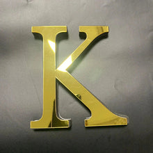 Load image into Gallery viewer, Gold Mirror 3D Letter Wall Stickers – Acrylic Peel & Stick Decor