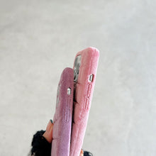 Load image into Gallery viewer, Fashion Fur Winter Warm Plush Square Lattice Solid Color Phone Case For iPhone 14 13 12 11 Pro Max Plus Fluffy Back Cover Case Silicon Soft Fluffy Furry Shockproof Protective Phone Case for iPhone