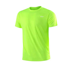 Load image into Gallery viewer, Men's Quick Dry Short Sleeve Gym Running Moisture Wicking Round Neck T-Shirt Training Exercise Gym Sport Shirt Tops Lightweight