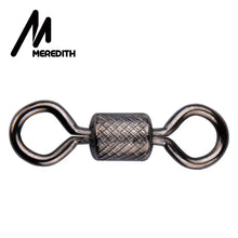 Load image into Gallery viewer, MEREDITH Fishing Swivels Ball Bearing Swivel 50PCS/Lot with Safety Snap Solid Rings Rolling Swivel for Carp Fishing Accessories