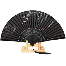 Load image into Gallery viewer, Hand Fan Foldable Silk Fan Noodles Bamboo Fan Bones Halloween Cosplay Prop Christmas Wedding Decoration Party Gifts Art Crafts