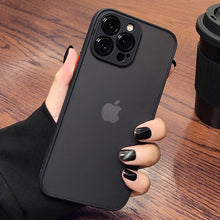 Load image into Gallery viewer, Luxury Shockproof Armor Phone Case For iPhone 11 12 13 14 Pro Max Silicone Clear Hard Cover Protective Hard Back Cover with Soft Edge Bumper Shockproof Anti-Drop Case For iPhone