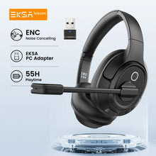 Load image into Gallery viewer, EKSA H6 Wireless Headphones Bluetooth 5.0 Headset with USB Dongle ENC Call Noise Cancelling Mic 30H Playtime For Office Computer