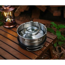 Load image into Gallery viewer, 0.9L Stainless Steel Backpacking Camping Kettle Bushcraft Gear Outdoor Durable Teapot High Quality