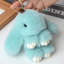 Load image into Gallery viewer, 15cm Rabbit Fur Keychain – Cute Bag & Car Pendant Accessory for Women