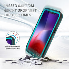 Load image into Gallery viewer, Waterproof For iPhone 14 13 12 11 Pro Max Case Red Clear Cover Diving Underwater Swim Outdoor Sports Built-in Screen Protector Full Body Heavy Duty Protective Cover for iPhone