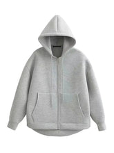 Load image into Gallery viewer, Autumn Women’s Hooded Jacket – Long Sleeve Zipper Coat