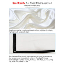 Load image into Gallery viewer, 16:9 Portable Projector Screen Simple Projector Curtain 72/84/100/120/150 inch HD Display Screen Home Cinema Theater Movie Home