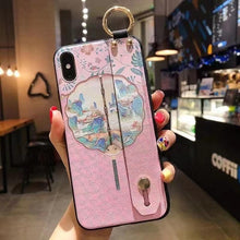Load image into Gallery viewer, Cartoon Cute Cat Wrist Strap Soft Phone Case For Iphone 13 11 12 14 Pro Max X Xr Xs Max Se 2020 7 8 Plus 14plus Holder Cover Thanksgiving Cute Cats Silicone Case For Iphone