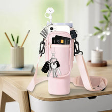 Load image into Gallery viewer, 40oz Neoprene Water Bottle Carrier Bag For Stanley Quencher Cup Sleeve Adjustable Shoulder Strap Non-slip Insulated Mug Cover