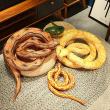Load image into Gallery viewer, Artificial Python Plush Toy – Long Snake Soft Plush Home Decor