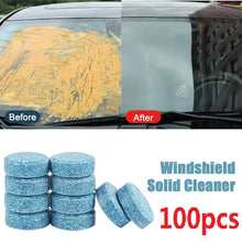 Load image into Gallery viewer, Car Windshield Washer Fluid Concentrated Tablets Solid Effervescent Wiper Tablet for Car Room Kitchen Window Glass Cleaning
