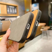 Load image into Gallery viewer, Classic Leather Case for iPhone Matte Texture Leather Phone Case For iPhone 13 12 11 Pro Max XS Max XR X 7 8 Plus 14Pro Luxury Shockproof Bumper Soft Back Cover