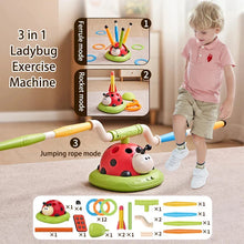 Load image into Gallery viewer, Ladybug Sport Entertainment Game Toy Multifunction Rope Skipping Machine Ferrule Jump Rocket Launcher Outdoor Educational