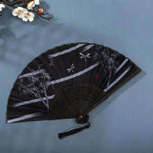 Load image into Gallery viewer, Hand Fan Foldable Silk Fan Noodles Bamboo Fan Bones Halloween Cosplay Prop Christmas Wedding Decoration Party Gifts Art Crafts