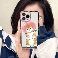Load image into Gallery viewer, Cute Cat Phone Case For Iphone 11 12 13 Mini Pro Max 14 Pro Max Case Shell Cartoon Patterned Case Cover Soft Clear Cover Flexible Ultra Slim Anti-scratch Bumper Protective Cover For Iphone