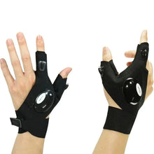 Load image into Gallery viewer, LED Flashlight Luminous Running Gloves Waterproof Cycling Camping Hiking Rescue Glove Lamp Lighting Gloves Fingerless Gloves